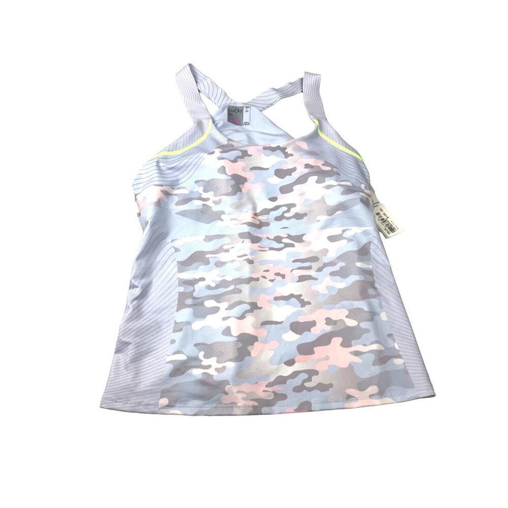 Lucky In Love NWT Racerback Top. Size Large - Picture 2 of 4